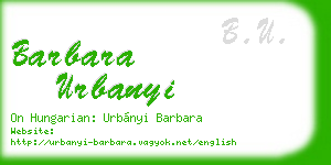 barbara urbanyi business card